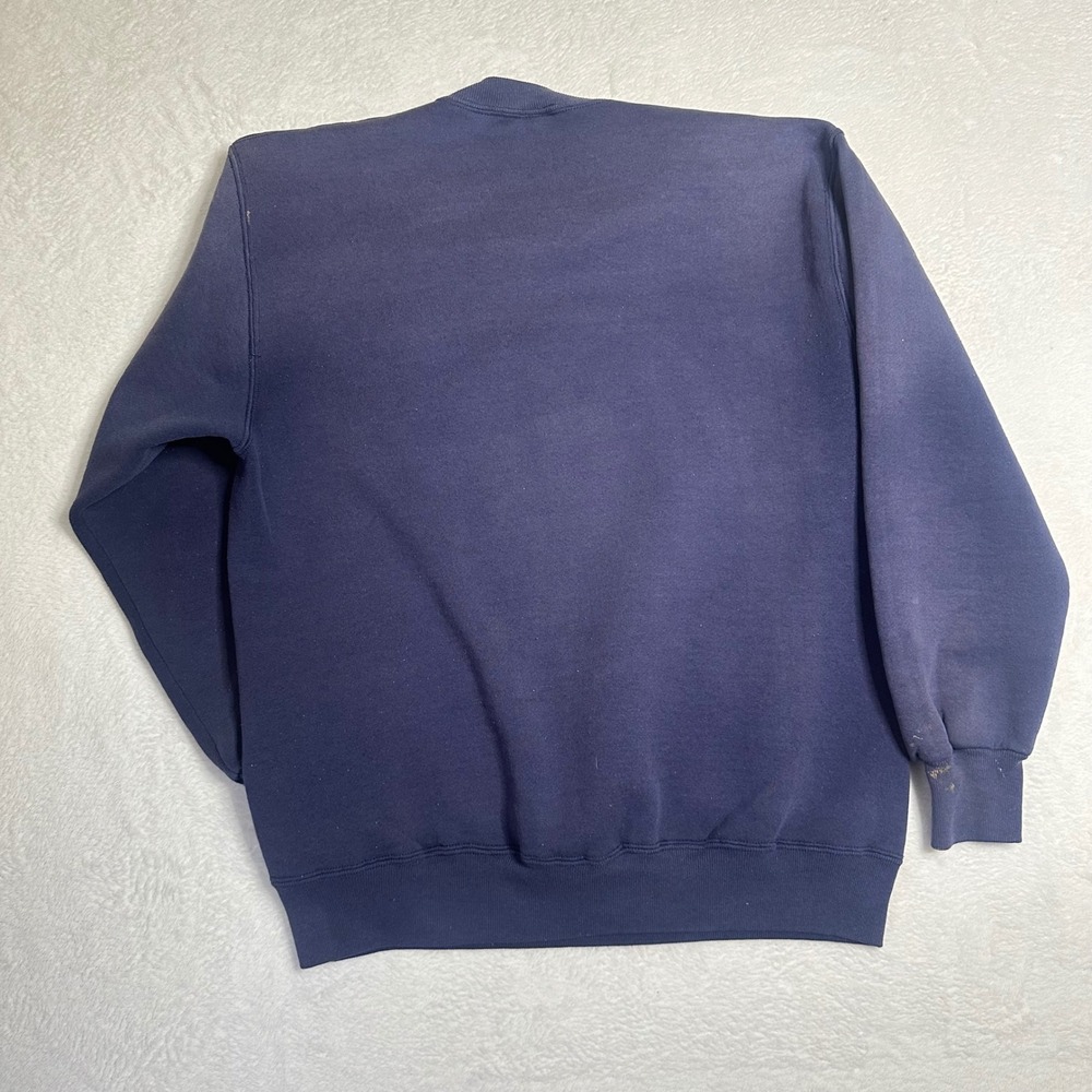 Vtg Jerzees Super Sweats NFL ESPN Sweatshirt Mens L Navy Blue 90s Made in USA - Picture 2 of 6